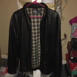 Leather Polo Jacket
